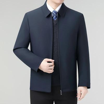 Men's Premium Goose Down Jacket - Thick, Warm Business Casual Short Coat