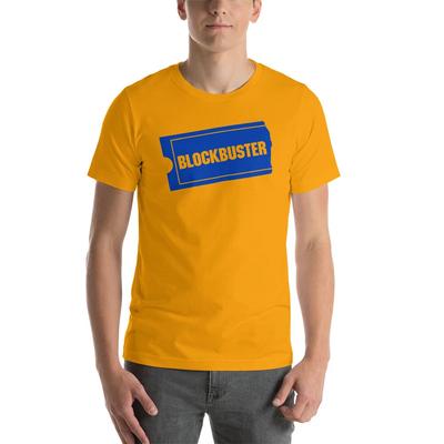 T-shirt Grafica Blockbuster Video Gold Unisex 100% Cotone Magliette Uomo Top