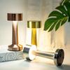 Retro LED Table Light Touch Sensor Rechargeable 3 Color Adjustable Desk Lamp Bedside Creative Ambient Light Bar Hotel