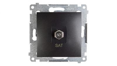 Simon 54 Single Sat Antenna Socket Anthracite Dasf1.01/48