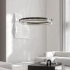 OEING Flat Glass Living Room Pendant Light