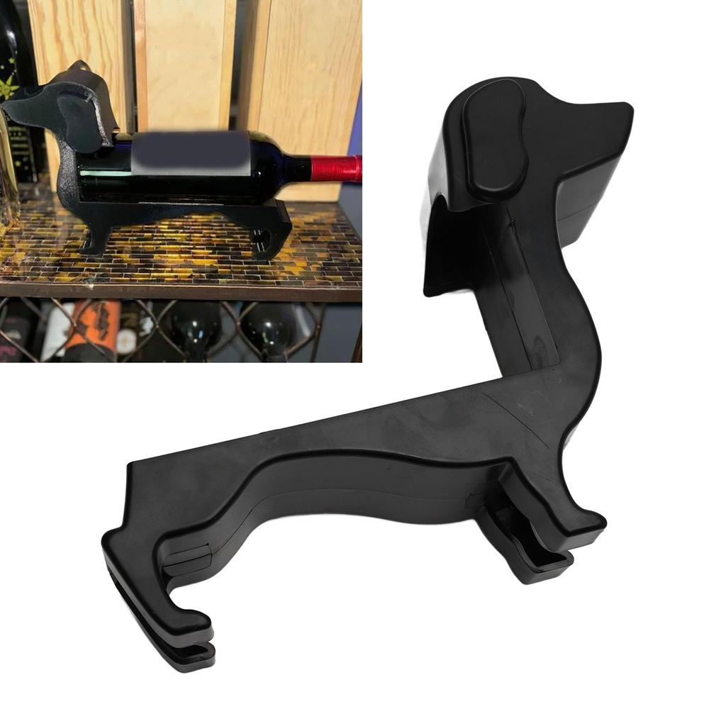 Dachshund Single Bottle Wine Rack Organizer Sturdy Delicate Details Dachshund Dog Wine Bottle Holder Practical Compact for Bar