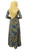Bimba Womens Muslim Printed Jilbab Dress Designer Abaya With Pockets & Hijab