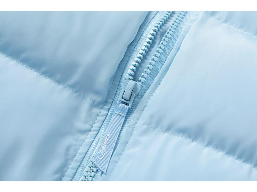 Trapstar Retro Cotton Jacket with Stand Collar and Small Embroidered Logo, Blue, Loose-Fit for Couples