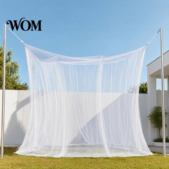 Insect Barrier Netting 4 Corners Mosquito Net, Rectangular Mesh, Patio Net Bed Canopies for Outdoor Camping Backyard Picnic Instant Setup
