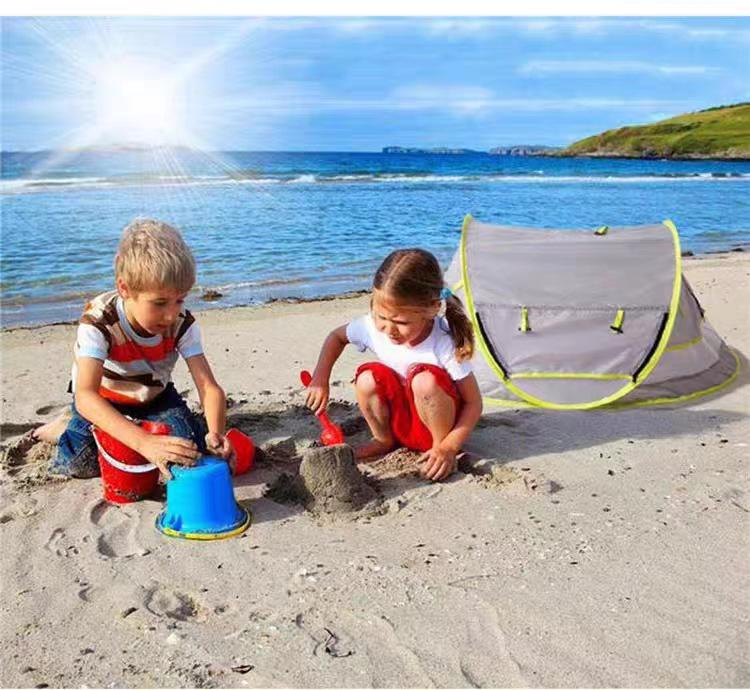 Foldable UV50+ Baby Mosquito Net Tent for Camping, Beach, or Grassland - Quick-Open and Portable Children's Shelter
