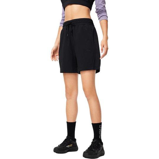 Shorts Esportivos Li-Ning Série Fitness Feminino Preto AKSU024-1