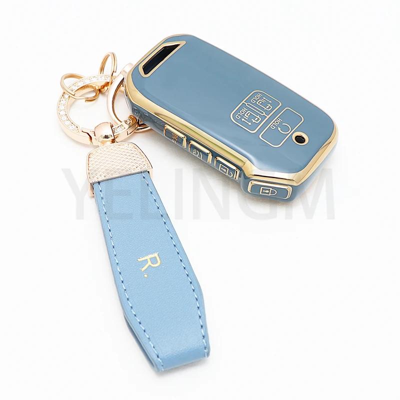 YELINGM TPU Car Remote Key Case Cover Shell Fob For Kia Carnival 2021 2022 Sedona  KA4 EX SX Carnival LX Fiesta 2023 Accessories