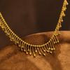 Women's Gold-Plated Sterling Silver Tassel Bead Necklace with Italian Craftsmanship