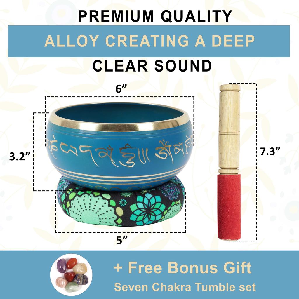 IBA Indianbeautifulart Tibetansk sangskål Musikkinstrument for meditasjon W pinne og pute
