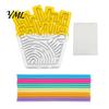 Toddlers Sensory Toys Silicone Activity Board, Christmas Tree Rainbow Ice Stick French Fries Stress Relief Tools Board with Strings, Silent Fidget Toy