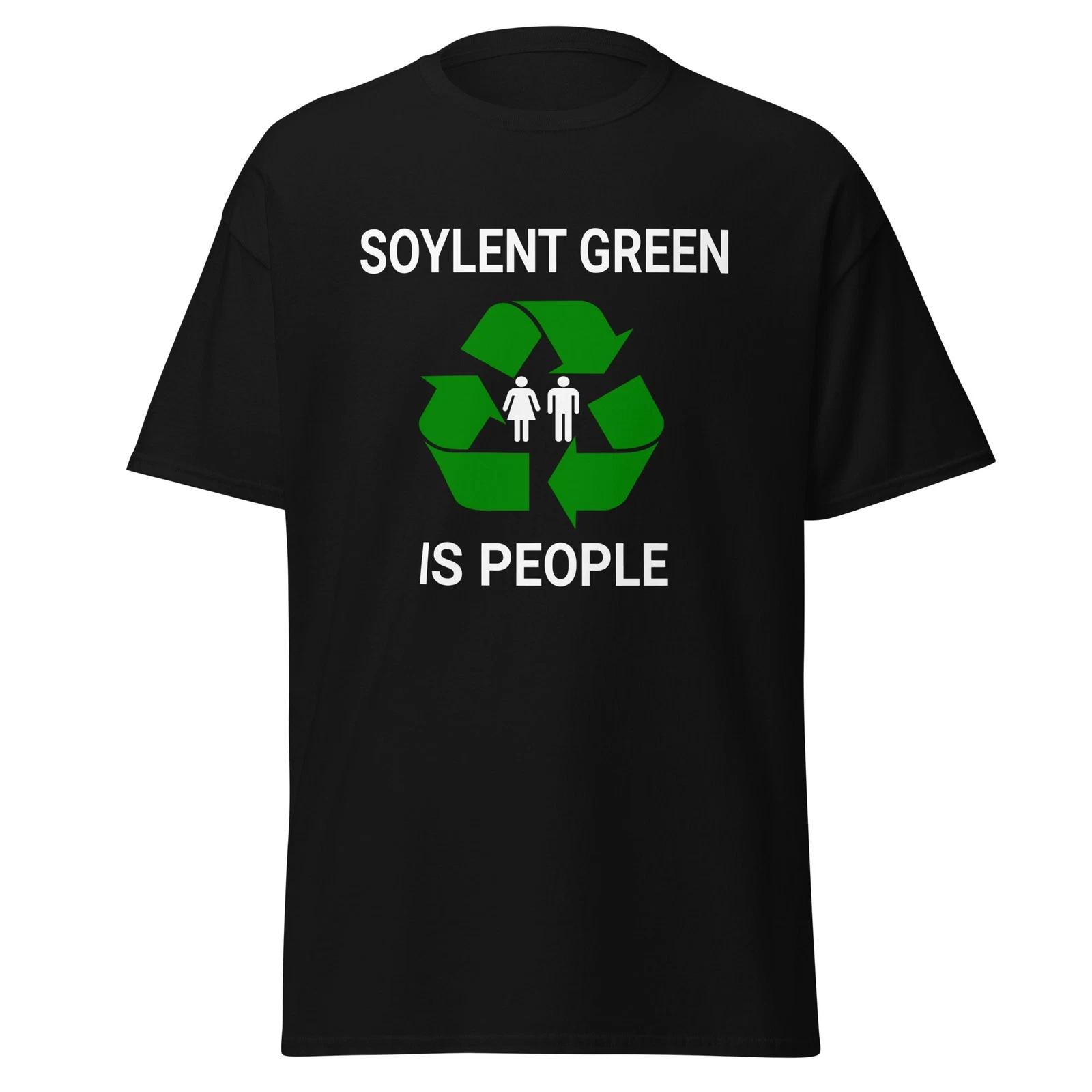Soylent Green Is People - Funny 1970 s Horror Movie Quote Shirt, Unisex L
