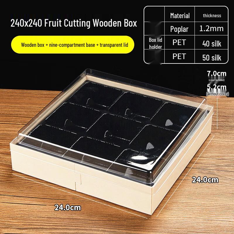 Disposable Transparent 9-Compartment Fruit Container