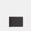 Coach Slim Money Clip Billfold Wallet Gunmetal Saddle