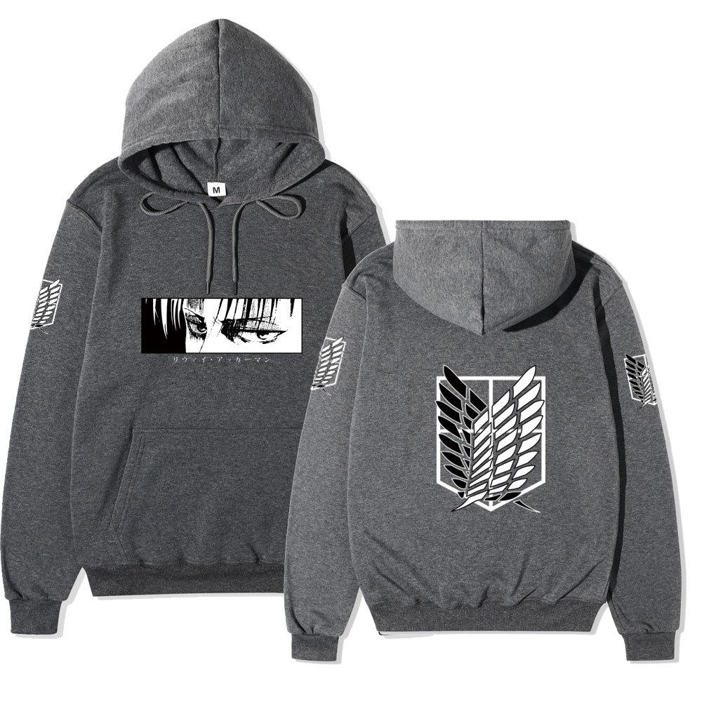 Japanese anime Attack on Titan hooded sweatshirt men's hoodie jacket fashionable casual loose hoodie Y2K hip-hop streetwear