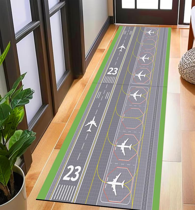 Kinder Auto Parkplatz Läufer Teppich Weiche Rutschfeste Verkehr Spielmatte Cartoon Straßenfahrzeug Themen Teppich für Flur Spielzimmer Schlafzimmer