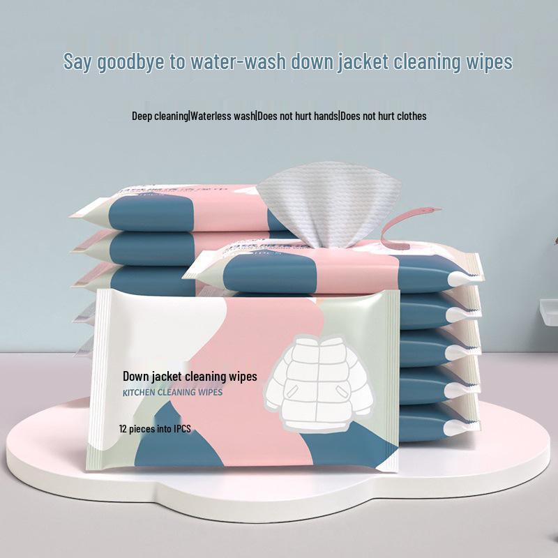 Dry Cleaning Wipes: No-Wash Oil & Stain Remover for Down Jackets