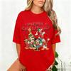 Y2k Christmas Mouse T Shirt Women Unisex Cotton Short Sleeve Tee Daisy Print Loose Casual Tops Streetwear