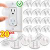 1-20pcs Electrical Safety Socket Protective Cover Baby American Standard Clear Safety Plug Outlet Protection Kid Safety Supplies