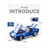1/22 Ford Shelby Cobra 427 S/C Alloy Roadster Sports Car Model Diecast Metal Classic Retro Vehicle Car Model Sound Light Kid Toy Gift