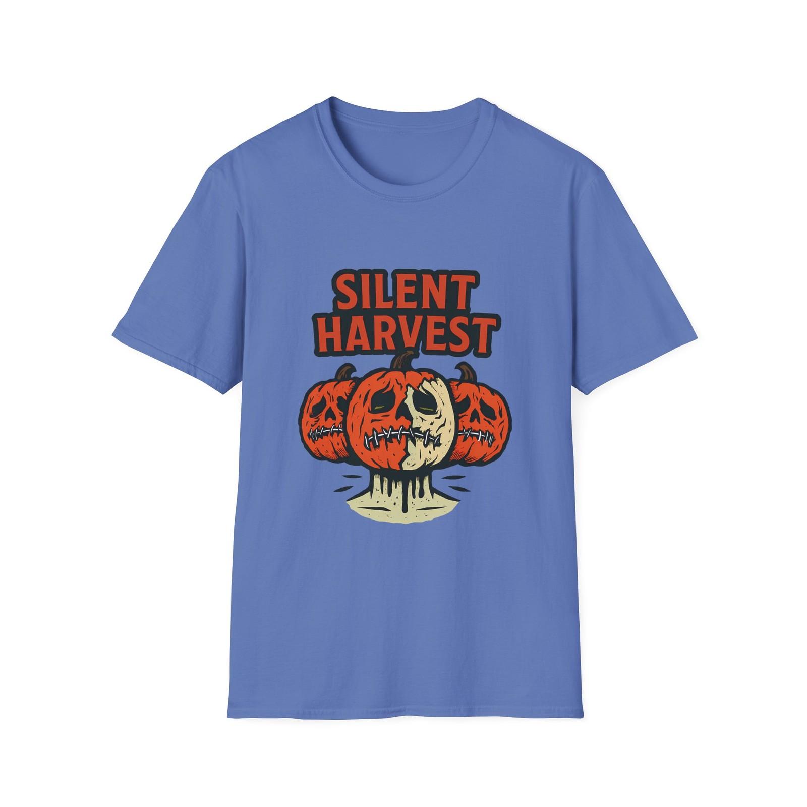 Unisex Softstyle T-Shirt Mens Womens Tees Top Screaming Pumpkin Horror Barbed Wire Gothic Halloween S