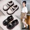 Kids' 2024 Leather Loafers: Thick-Soled Bow Princess Shoes for Spring & Autumn Performances
