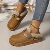 Fashion Women Platform Boots New Luxury Winter Women's Warm Shoes Cotton Slippers Plush Fashion Retro Shoes Women Flats Slippers