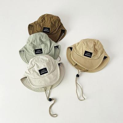 Summer Thin Double Brim Boys' Quick Drying Duckbill Cap Lightweight Baby Sun Hat With Adjust Neck Strap Bucket Hat For Kids
