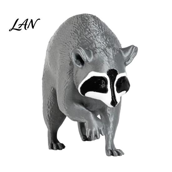 Living Room Ornament 3D Printed Raccoon Figurine, Realistic Animal Statue, Decorative Desktop Modern Figurine Decor for Home Bedroom And Office Table