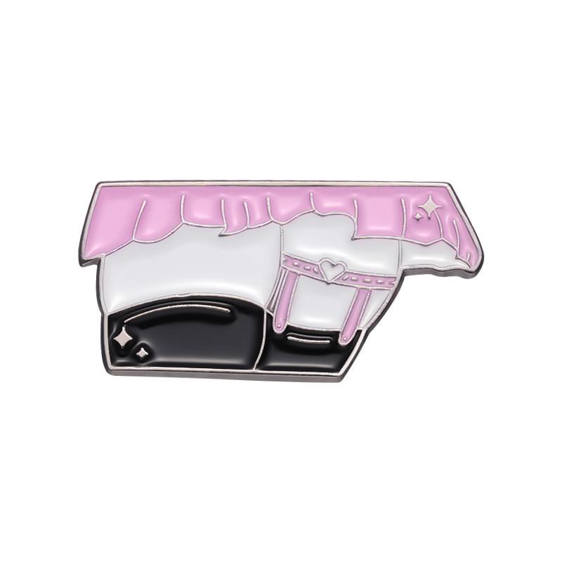 Irregular Whimsical Alloy Coated Brooch Cartoon Character Pin Decorative Accessory For Individuals Fashionforward