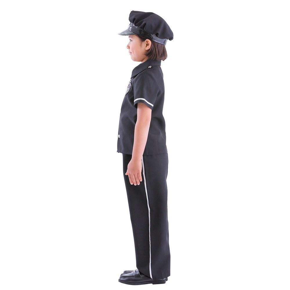 Clearstone Super Policeman Cosplay Halloween Costume Kids 140cm Boys Black