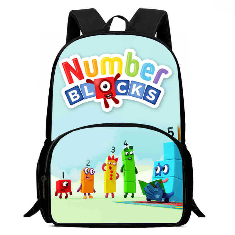 Digitale Bausteine Numberblocks Schultasche Hochauflösend Multifunktional Oxford Leichter Rucksack