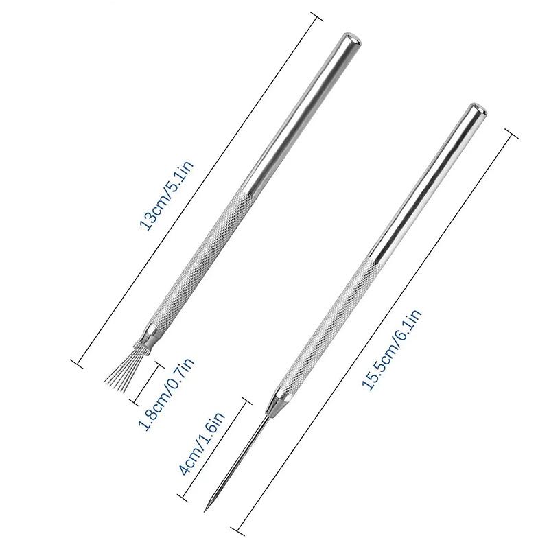 7 Pins Needles Texture Ceramics Tools Polymer Clay Sculpting Auxiliary Molding Tool DIY Pottery Brush Cake Accessories