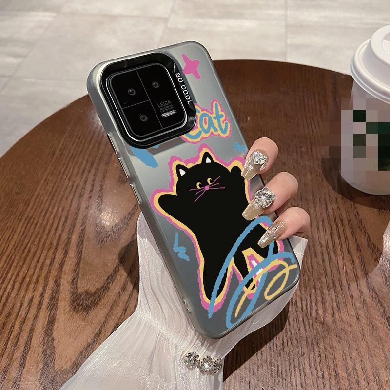 Χαριτωμένη Θήκη Γάτας Για iPhone 16 Samsung A55 A35 A34 S24 FE Xiaomi Redmi Note 13 Pro 14C Huawei Honor 200 Αντικραδασμική Θήκη Τηλεφώνου Αντιχαρακτική Πλήρης Κάλυψη