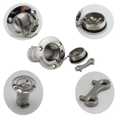 Universal Marine Hardware 316 Stainless Steel Deck Filler Fill Fuel Gas Diesel Water Waste Keyless Cap Accessories Yacht