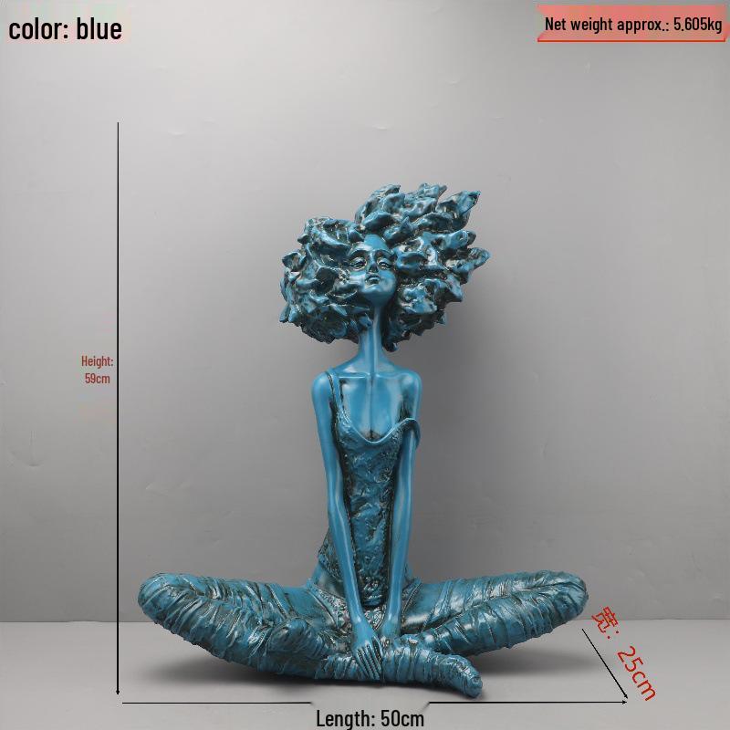 Luxury European Resin Afro Sculpture Decor for Living Room TV Cabinet