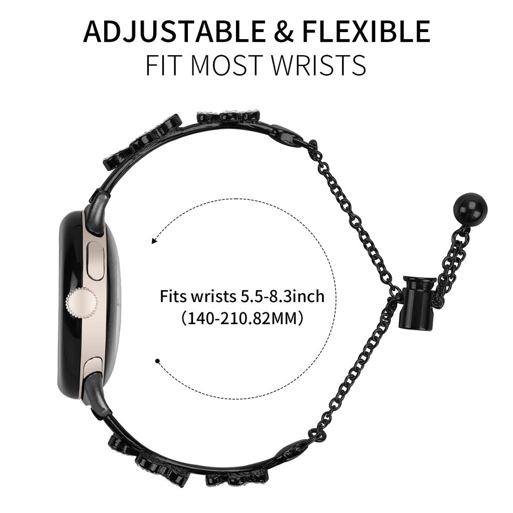 Metal Band Heart Clover Decor For Google Pixel Watch 3 41mm/Pixel Watch 2/Pixel Watch Watchband Bracelet Replacement