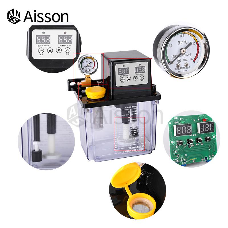 0.5L 1L 2 Liters Automatic CNC Electromagnetic Lubrication Oil Pump Lubricator 220V DCR50