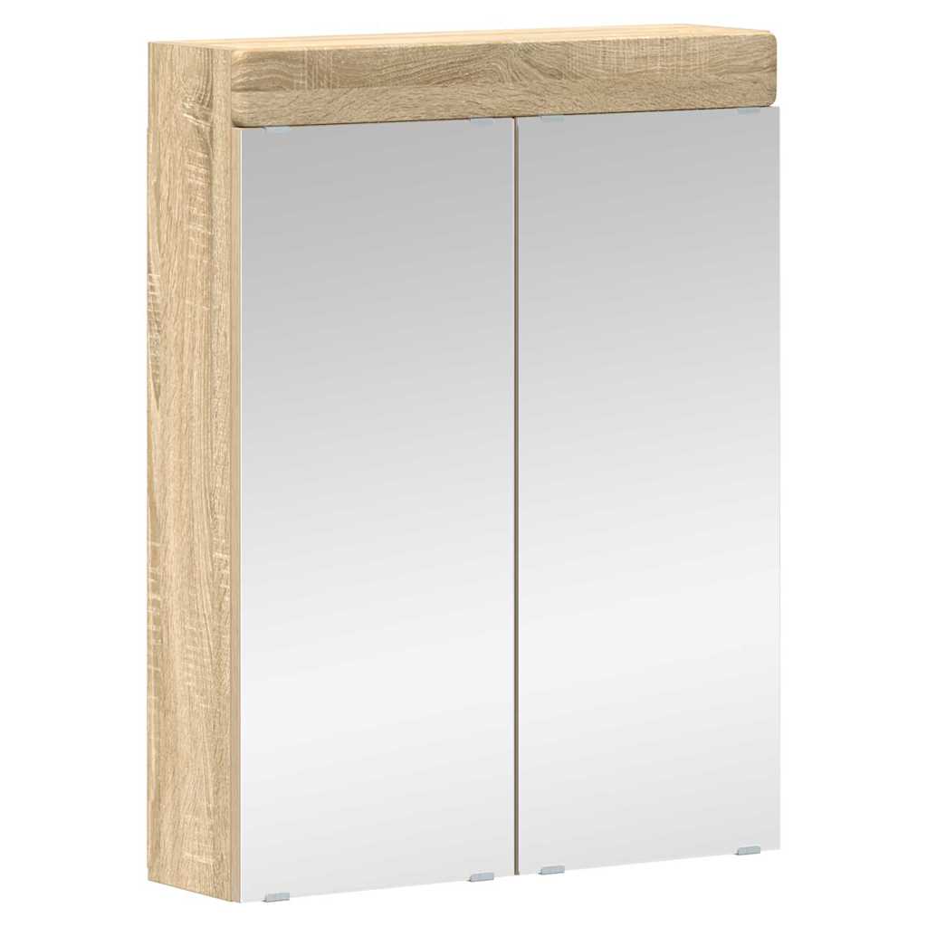 Bathroom Mirror Cabinet TULUM Sonoma Oak 60 x 16.5 x 78 cm
