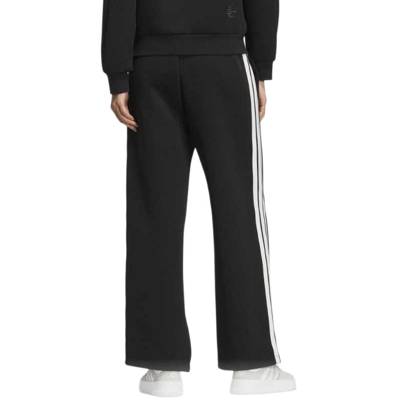 adidas AW24 Sports Lifestyle Series Striped Comfortable Skin-Friendly Knitted Sports Pants Women Pants Black JZ1642