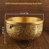 Golden Copper Tableware Set: Bowl, Chopsticks, and Spoon - Elegant Home Display