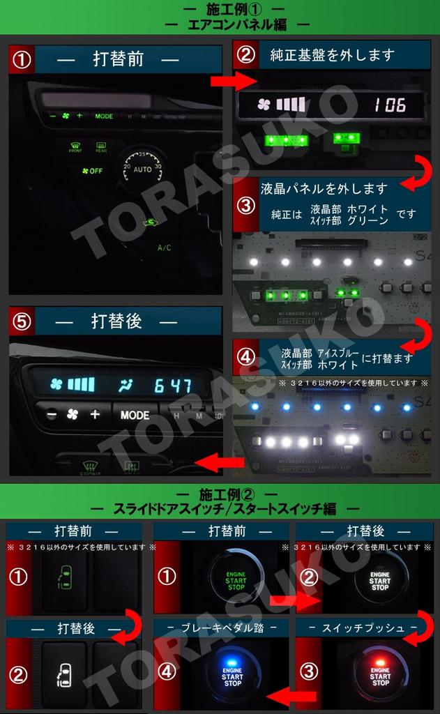 3216 SMD LED Chip Blue 50 Piece Set Replacement