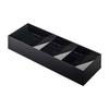 3D Diagonal Cutlery Case, Black, Approx. W35 X D12 X H5.5cm, Tower Design with Easy-Access Diagonal Dividers, 5414