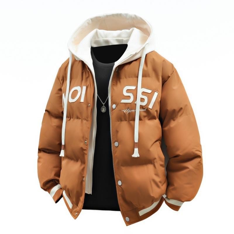 

Новая фейковая двухпредметная хлопковая одежда, для пар, для подростков, теплая хлопковая одежда, мужская хлопковая одежда, зимняя одежда 3XL