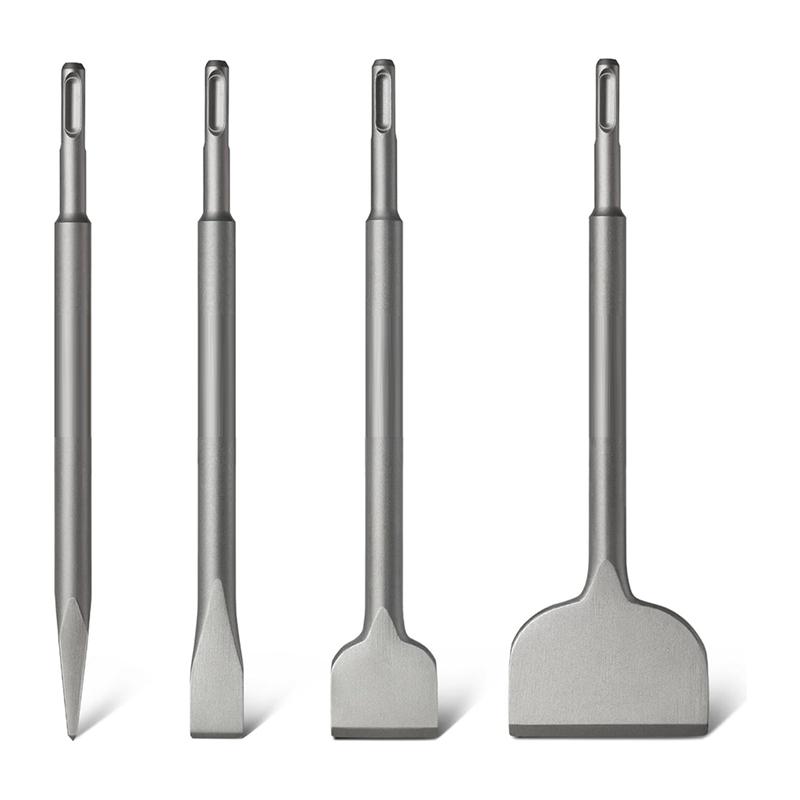 

A96I-SDS Chisel Set, 4Pcs Tile Removal Chisel Bits For SDS Plus Rotary Hammer Drill Attachments, For Demolition Chipping