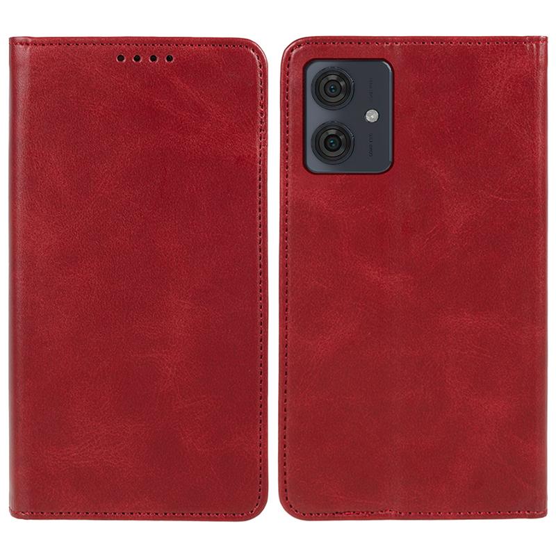 For Motorola Moto G54 5G Case Calf Texture PU Leather Shell Drop-proof Wallet Stand Phone Cover