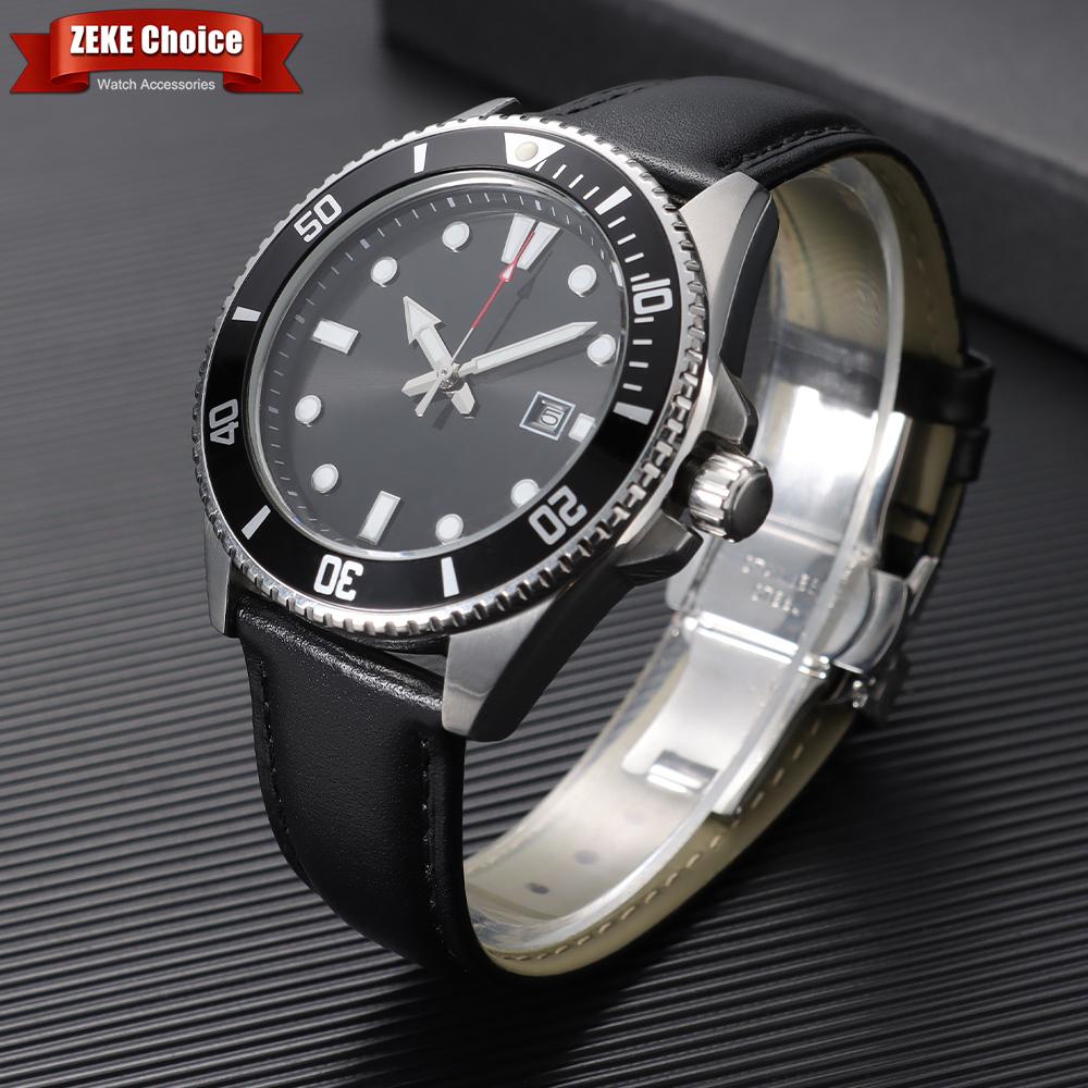 12/14/16/18/20/22mm Genuine Calfskin Watch Straps Casual Business Leather Watchband Stainless Steel Butterfly Buckle Wristband