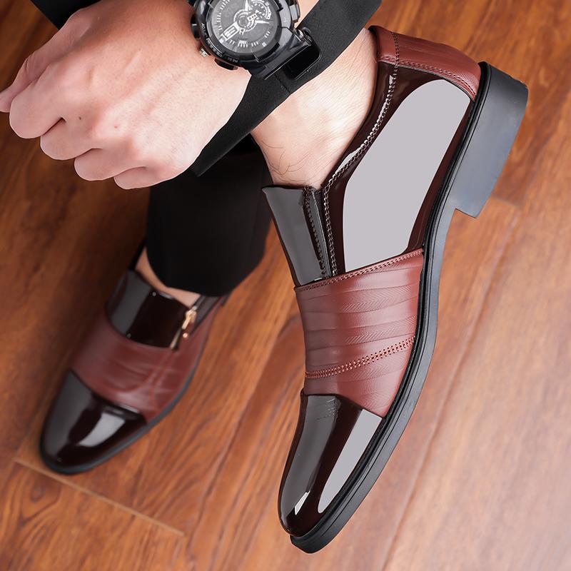 Mode High-End Marke Herren Glänzende Lederschuhe Business Herren Pendeln Geselligkeit Formelle Schuhe Vielseitige Herren Leder Slipper