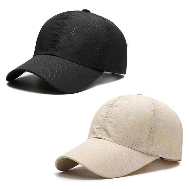 

2Pcs Quick-dry Men Baseball Cap Sports Teenager Sun Hat Outdoor Travel Mesh Women Cap Breathable Adult Summer Hats