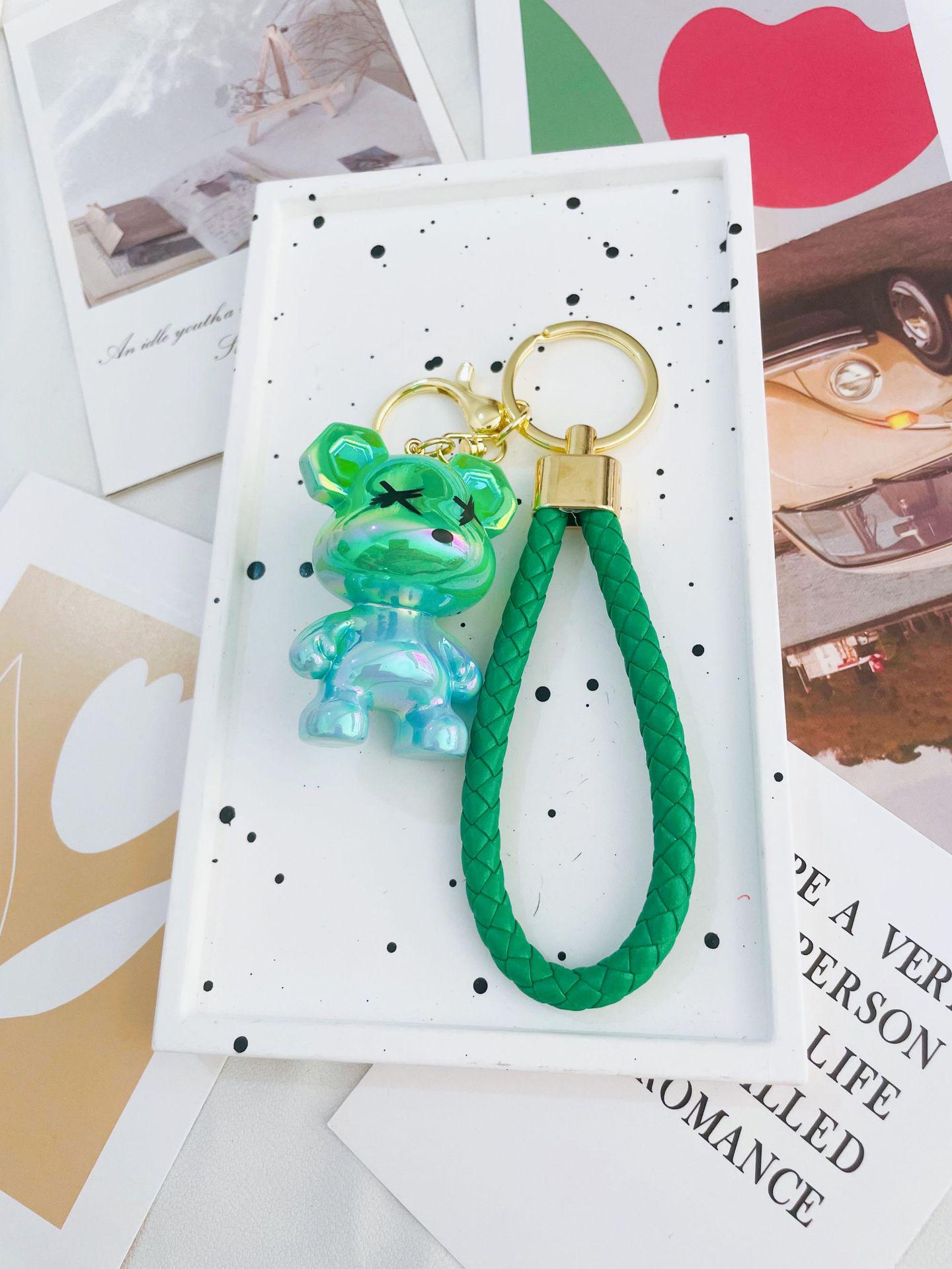 

Акриловый градиентный мультяшный брелок в виде медведя - Милый шарм для сумки и брелок для автомобильных ключей